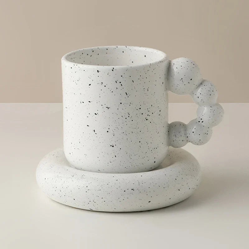 Ceramic Creative Coffee Cup with Tray