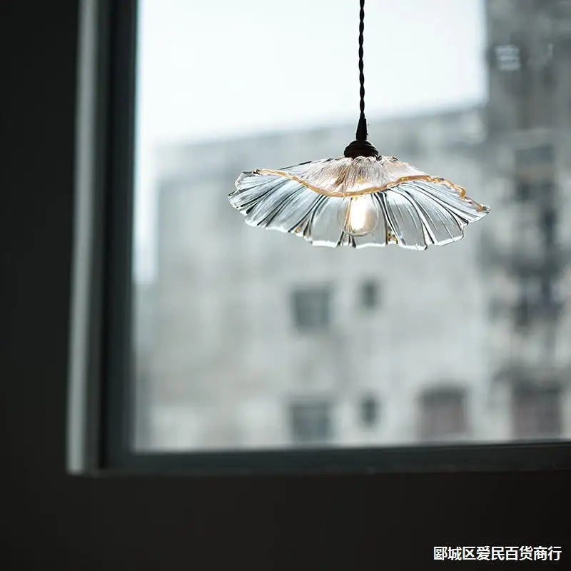 Modern Pendant Lights Flower Glass Hanging Lamps