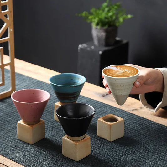 1Pcs Creative Retro Ceramic Coffee Cup