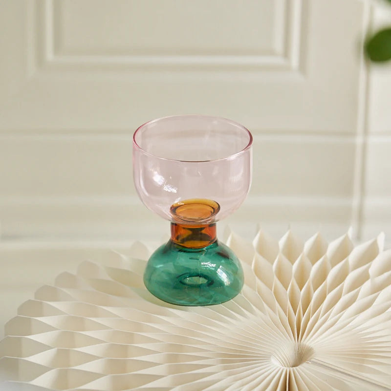 Handmade Glass Wine Glass Vintage Ice Cream Cereal Bowl