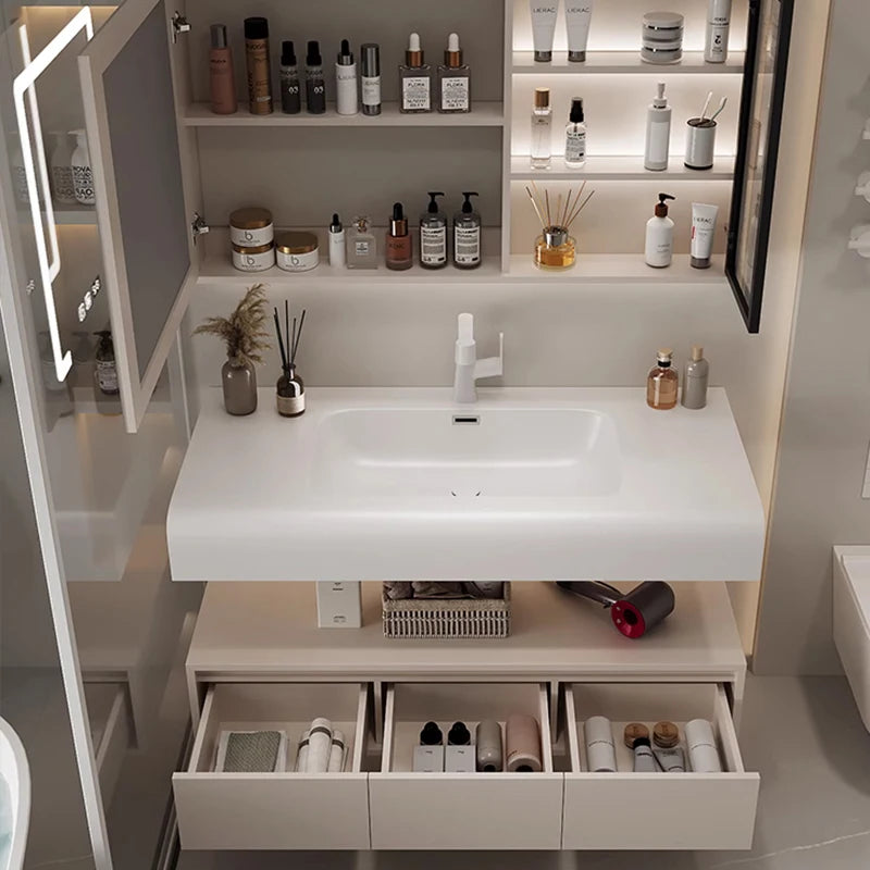 Skin Sensor Bathroom Vanity Cabinet With Sink And Mirro