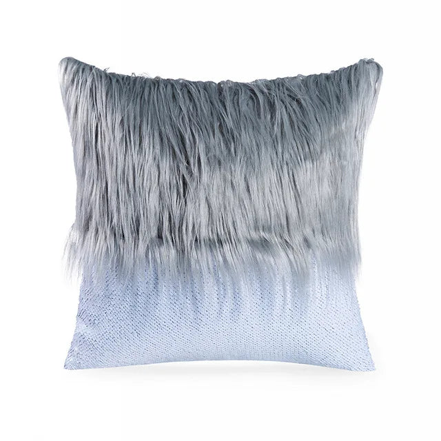 Luxury Sequin Fur Cushion Cover