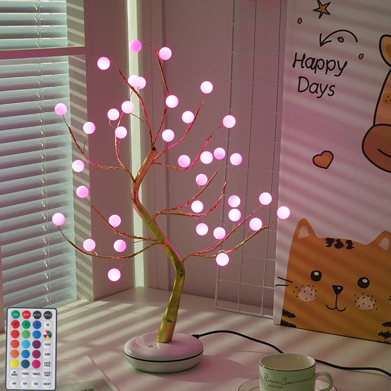 Led Fairy Light 16 Color Pearl Tree Nightlight