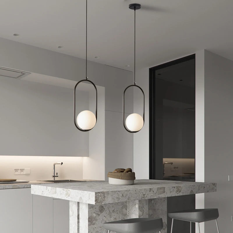 Modern Nordic Glass Ball Pendant Lights